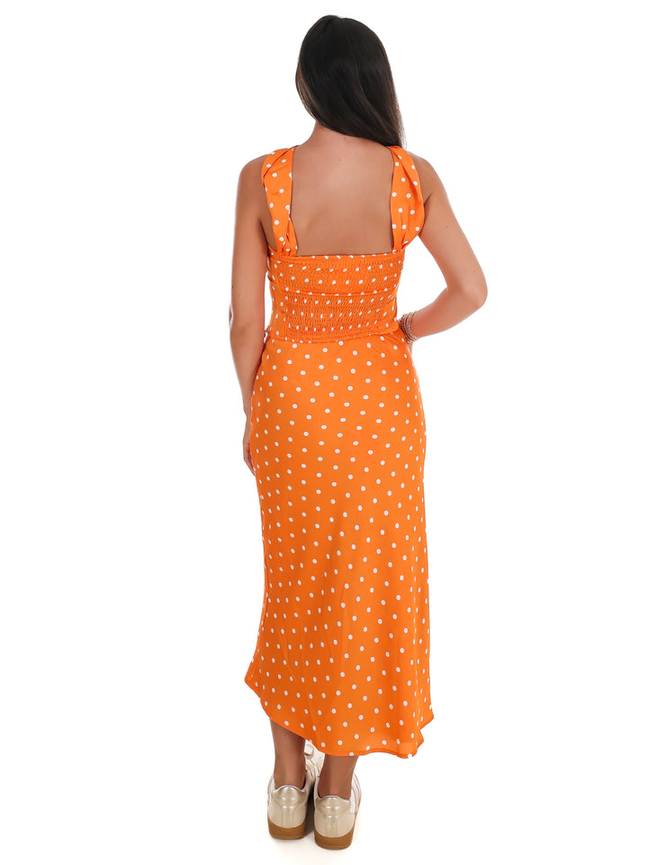 Coin Toss Polka Dot Two Piece Maxi Skirt Set