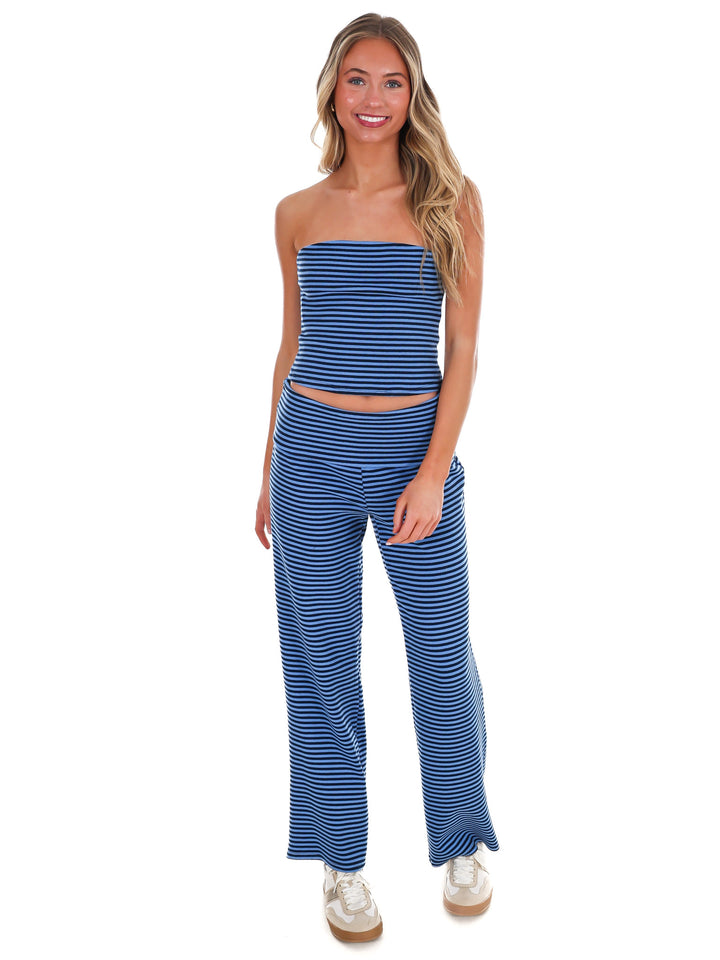 Not Like Us Stripe Two Piece Set
