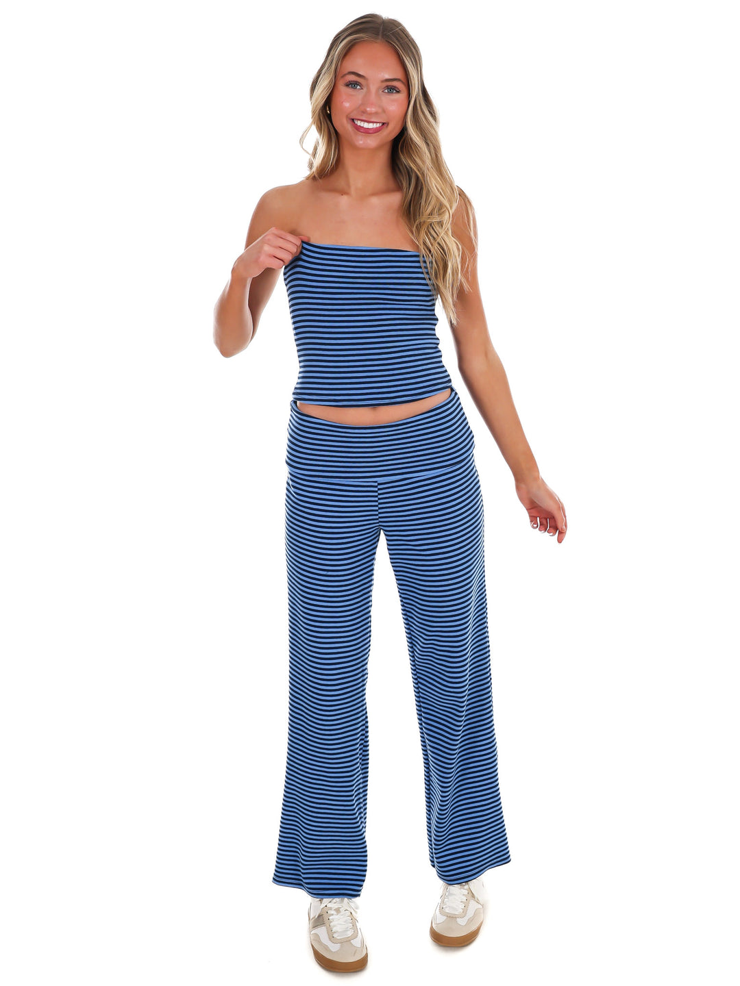 Not Like Us Stripe Two Piece Set