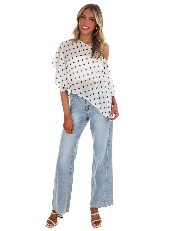 Better Me for You Polka Dot Poncho Top