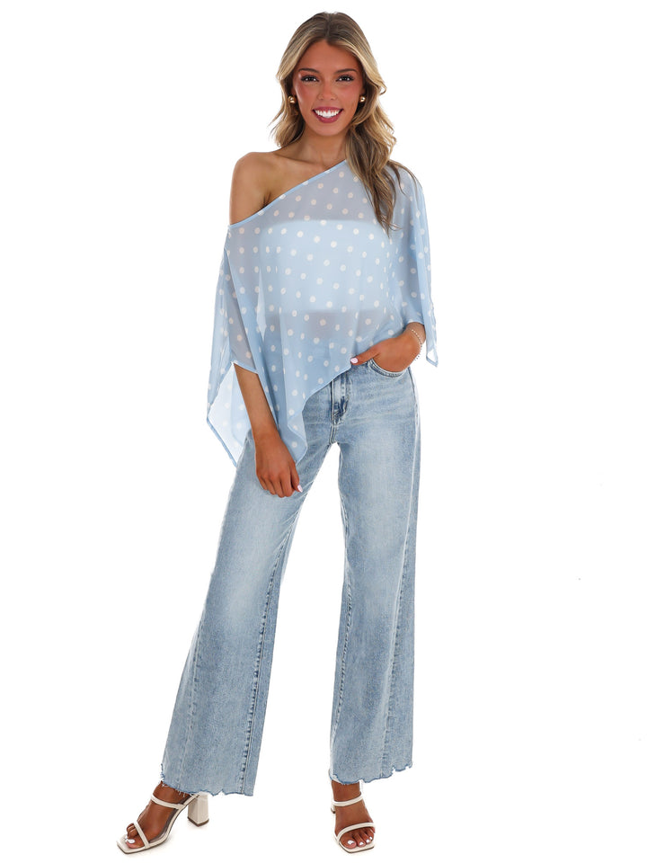 Better Me for You Polka Dot Poncho Top