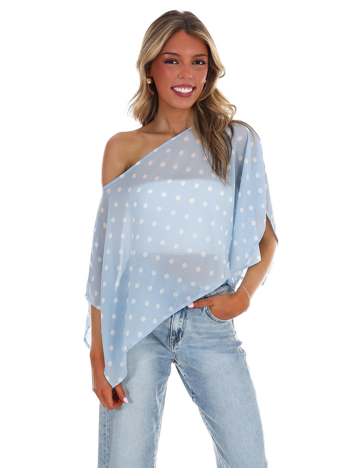 Better Me for You Polka Dot Poncho Top