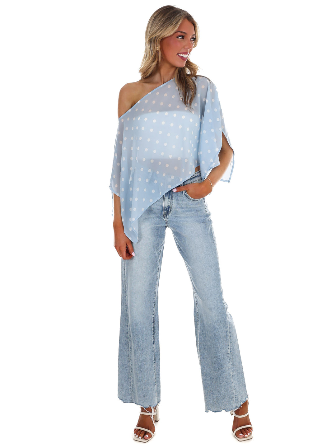 Better Me for You Polka Dot Poncho Top