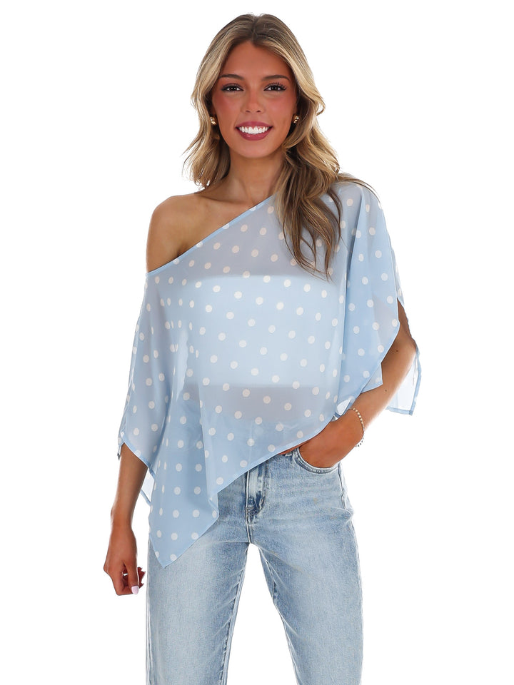 Better Me for You Polka Dot Poncho Top