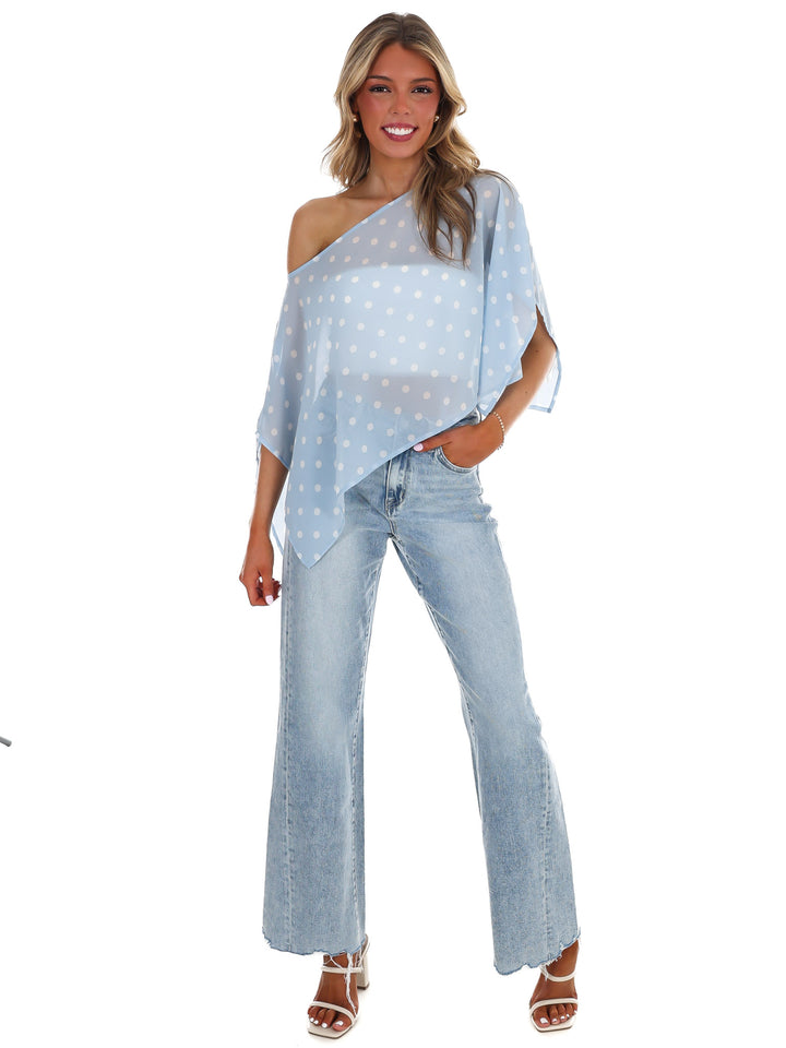 Better Me for You Polka Dot Poncho Top