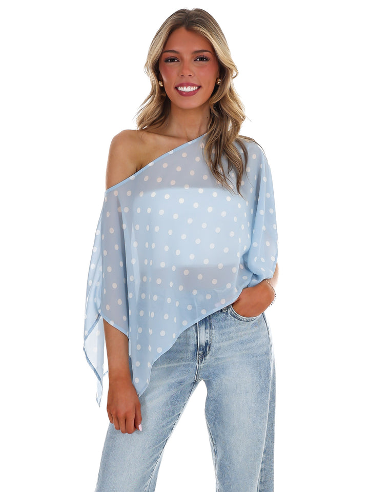Better Me for You Polka Dot Poncho Top