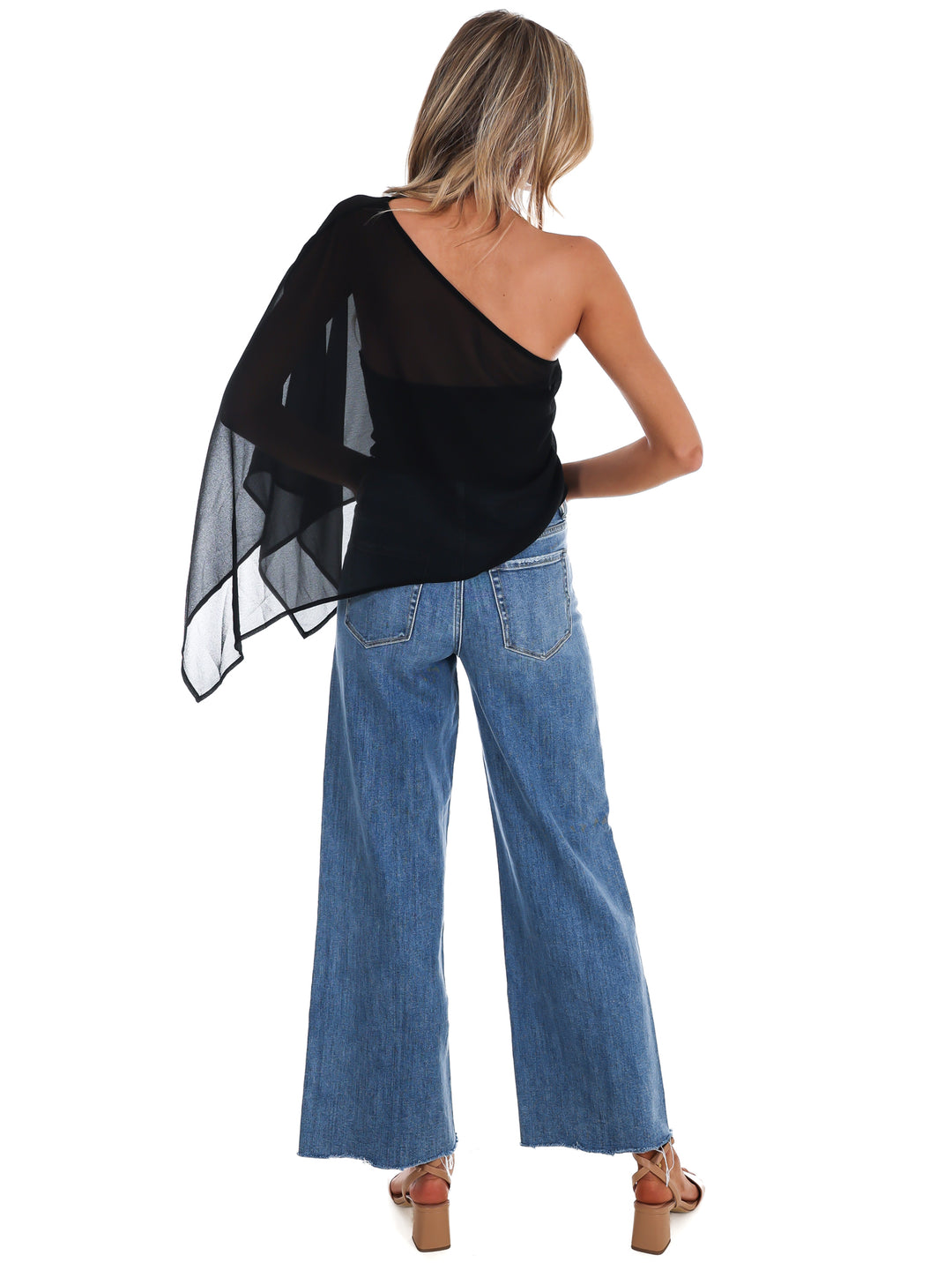 Elevated Evening Asymmetric One Shoulder Top