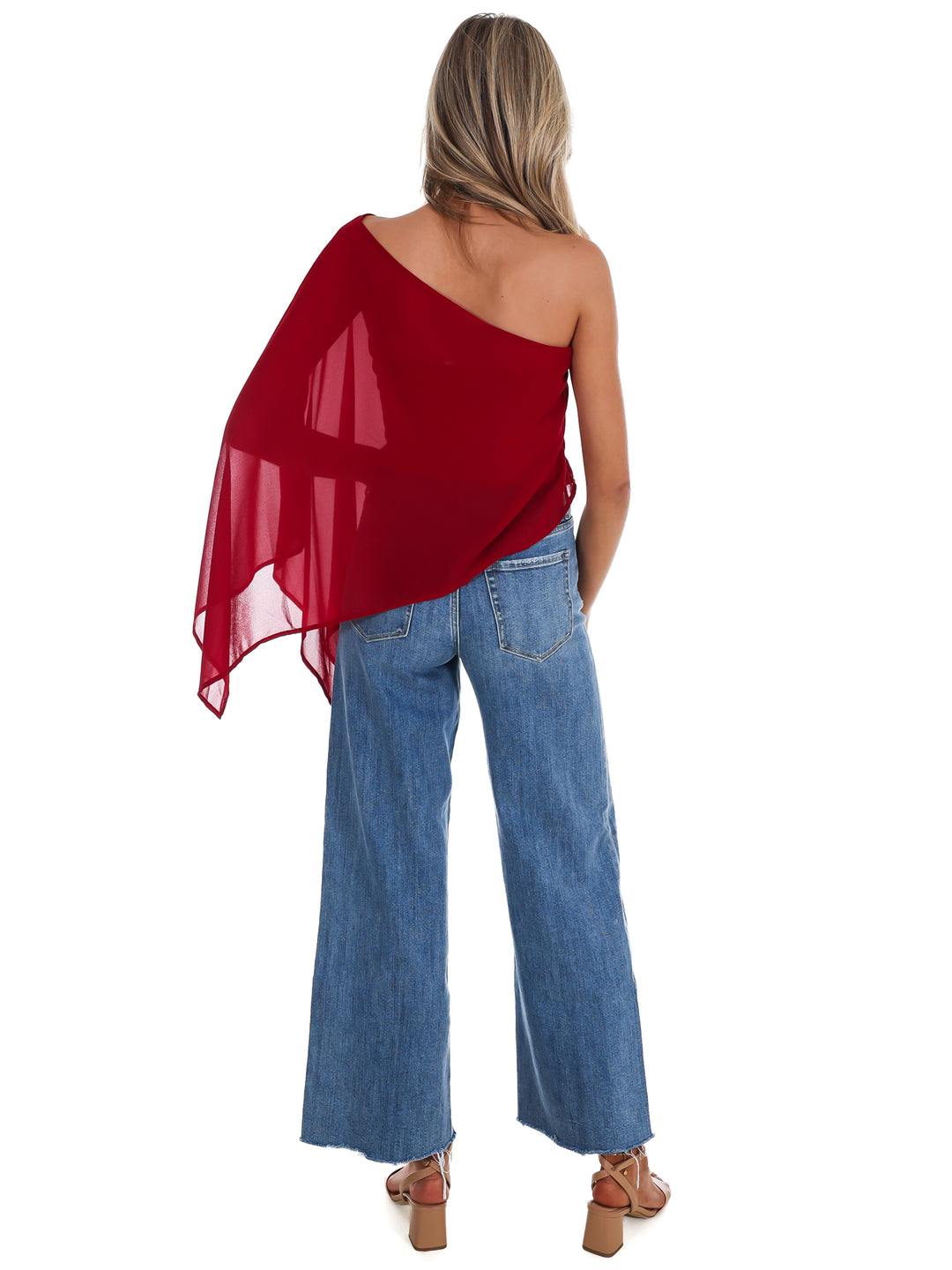 Elevated Evening Asymmetric One Shoulder Top