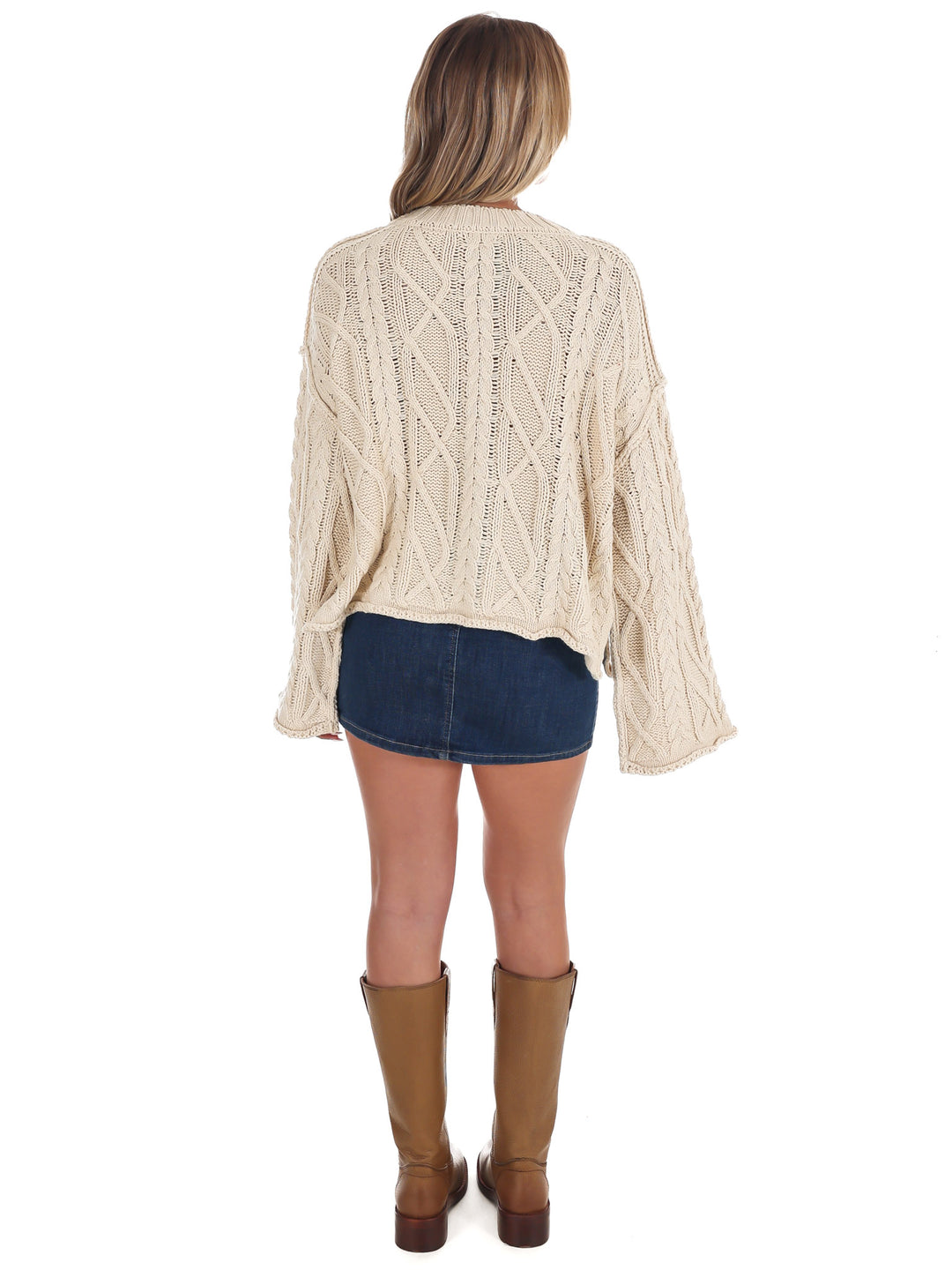 Frost Kiss Cable Knit Sweater