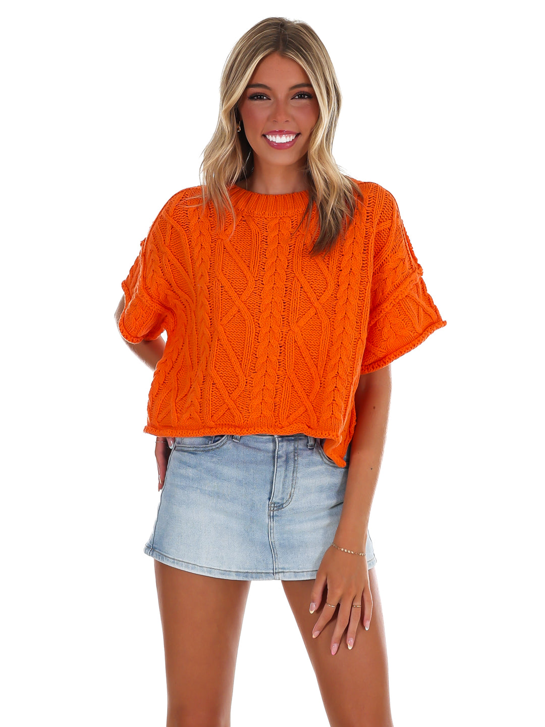 Pep Squad Cable Knit Top