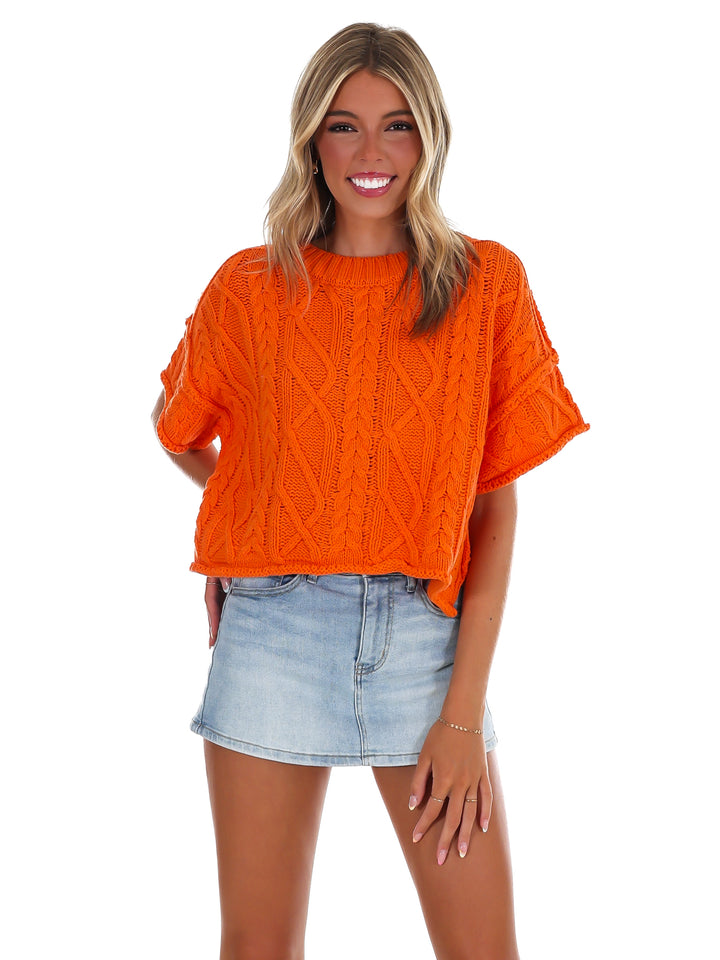 Pep Squad Cable Knit Top