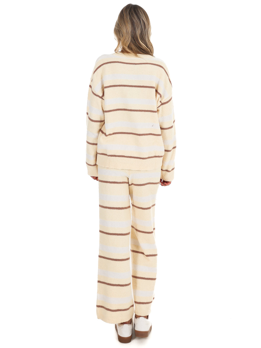 Casual Cool Stripe Sweater Two Piece Set