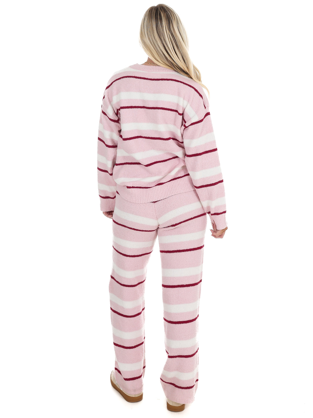 Casual Cool Stripe Sweater Two Piece Set