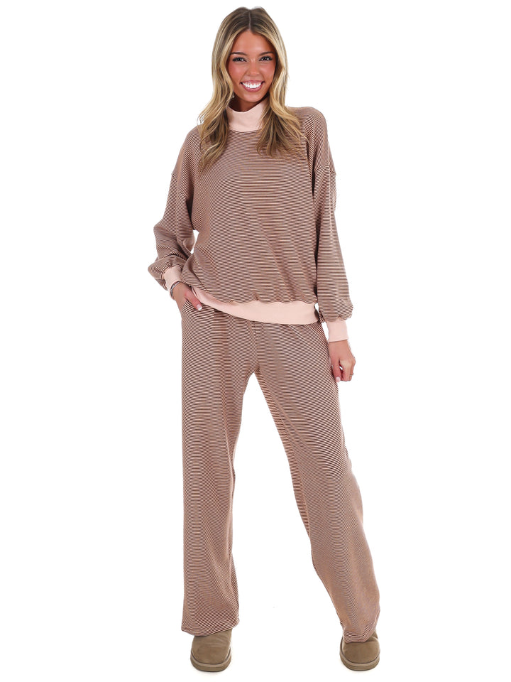 Sunday Slowdown Stripe Two Piece Set