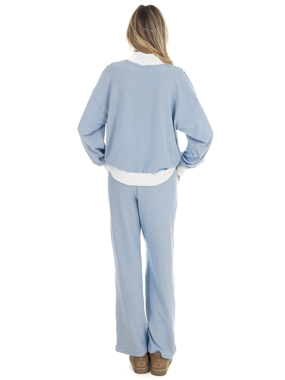 Sunday Slowdown Stripe Two Piece Set