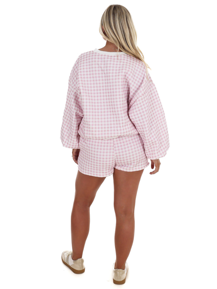 Easy Grid Gingham Lounge Two Piece Set