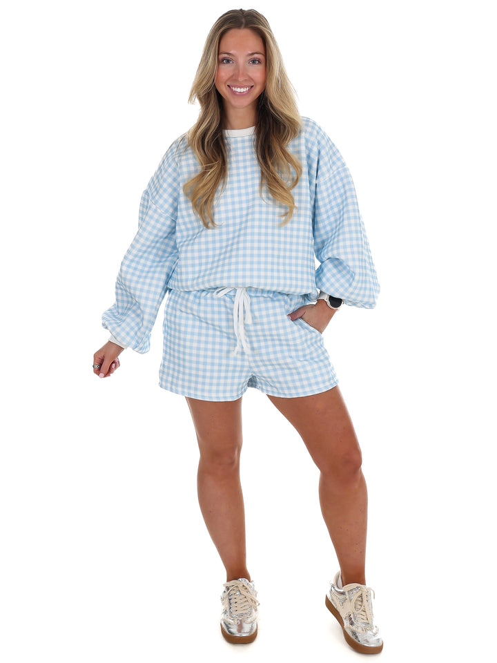 Easy Grid Gingham Lounge Two Piece Set
