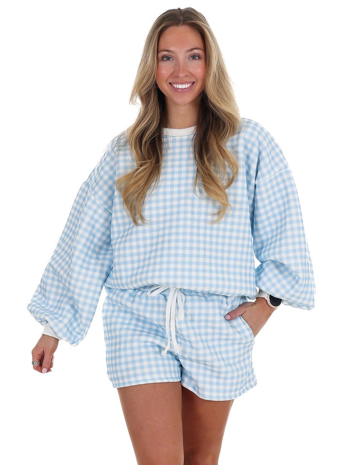 Easy Grid Gingham Lounge Two Piece Set
