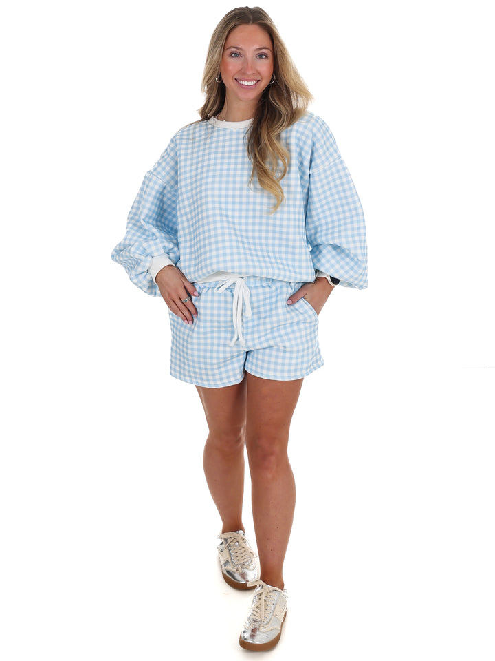 Easy Grid Gingham Lounge Two Piece Set