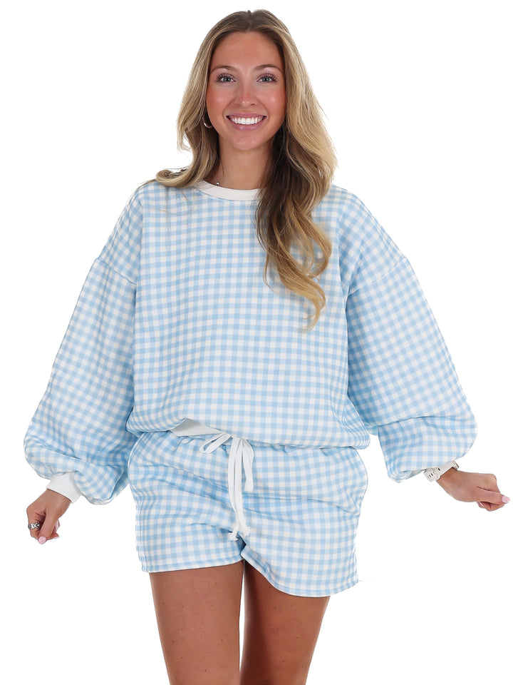 Easy Grid Gingham Lounge Two Piece Set