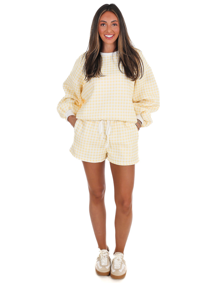 Easy Grid Gingham Lounge Two Piece Set