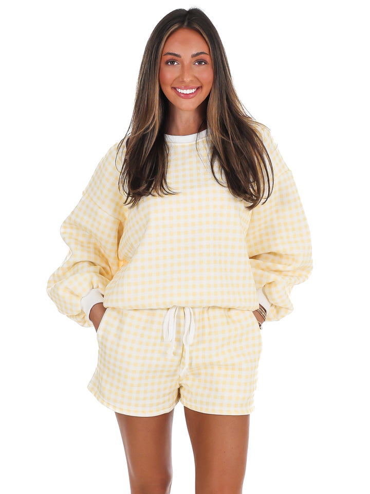 Easy Grid Gingham Lounge Two Piece Set