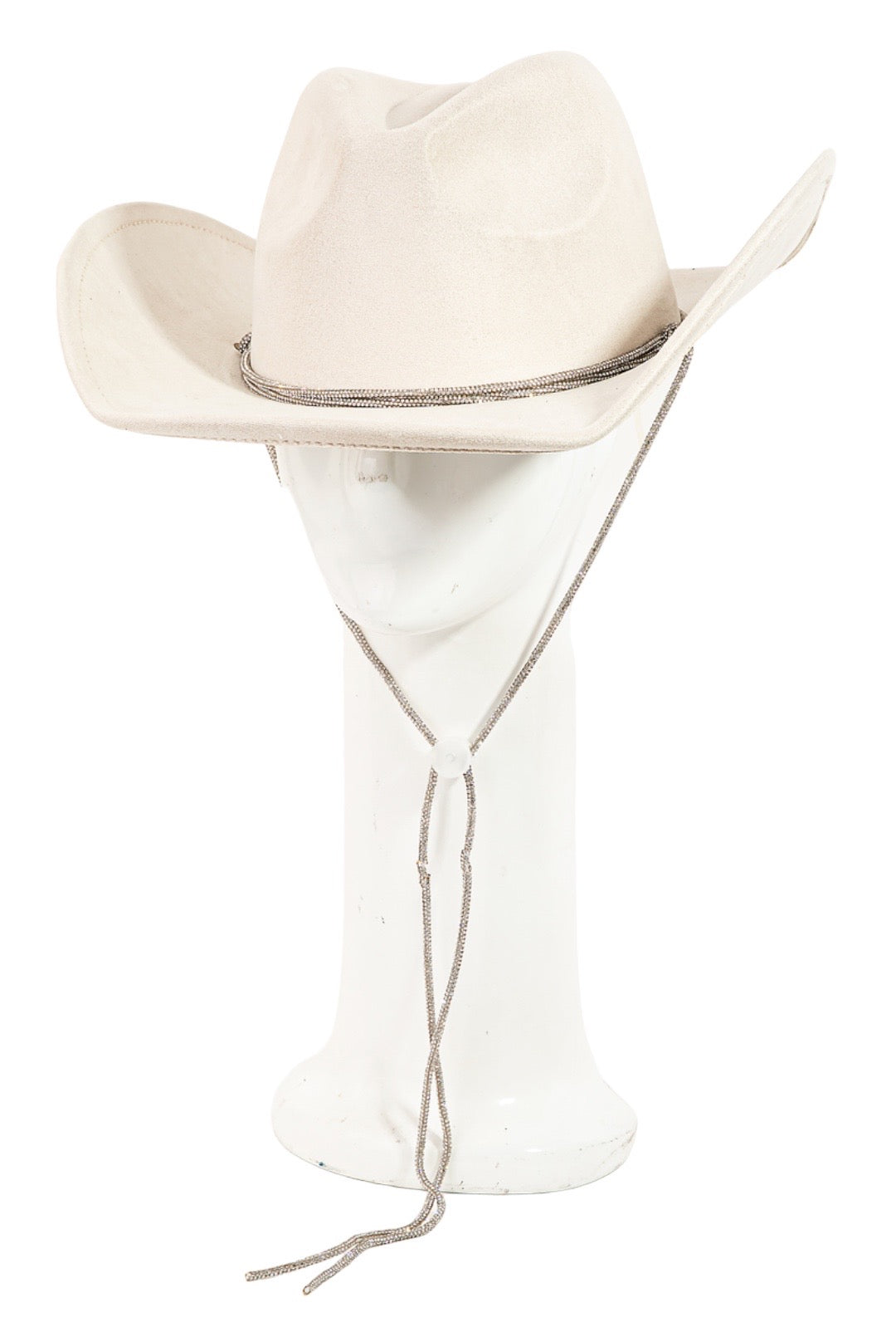 Rhinestone Rope Strap Cowboy Hat