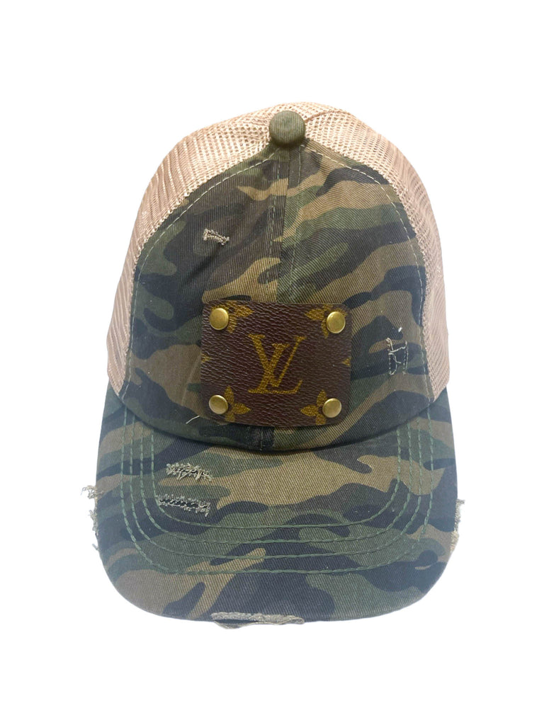 LV Up-Cycled Camo Cap