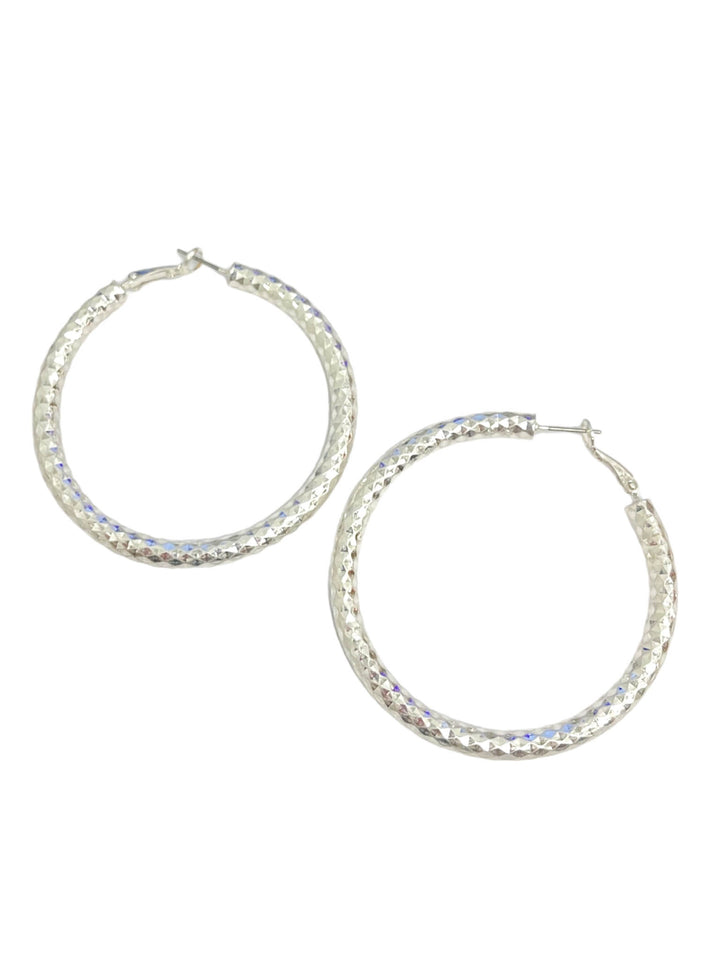 Textured Large Hoop Earrings