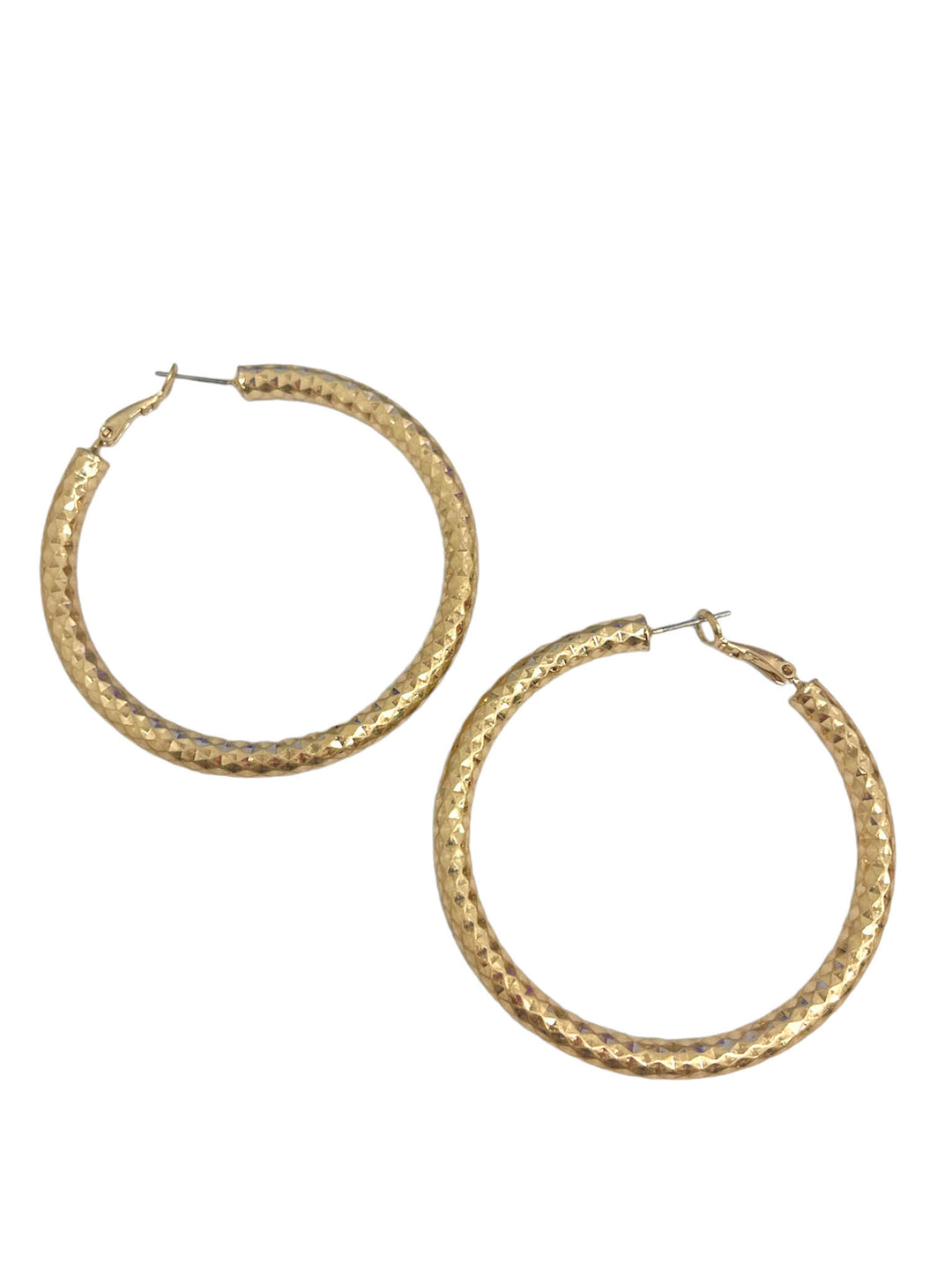 Textured Large Hoop Earrings