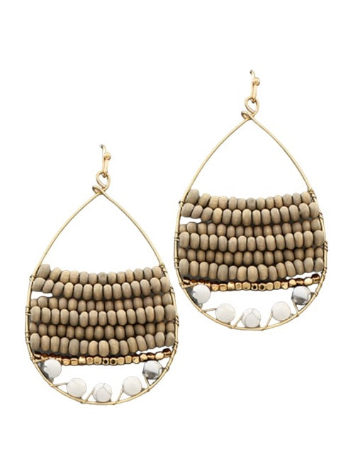 Beaded Teardrop Earrings