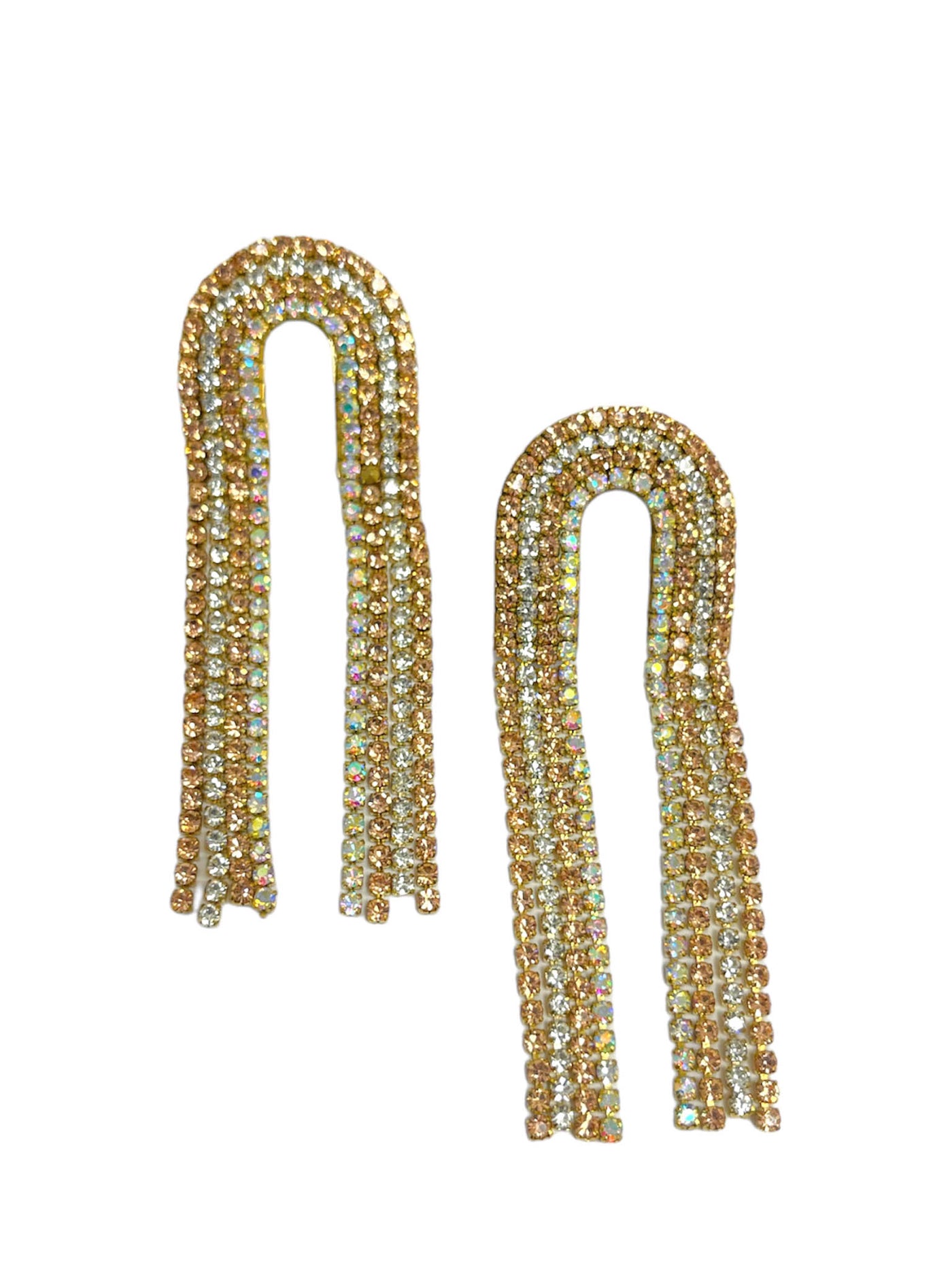 Rhinestone Chain Drop Earrings