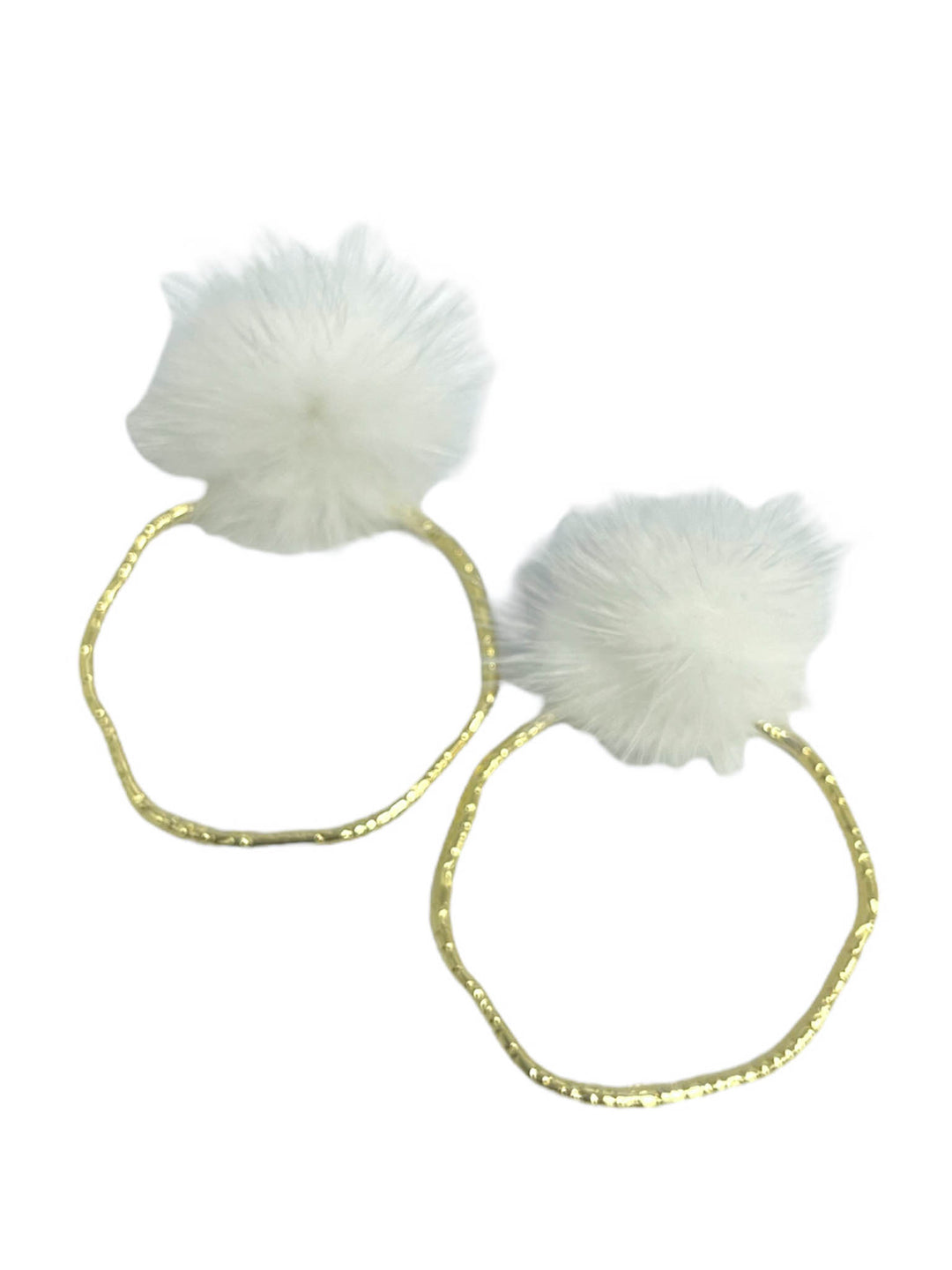 Puff Post Hoop Earrings