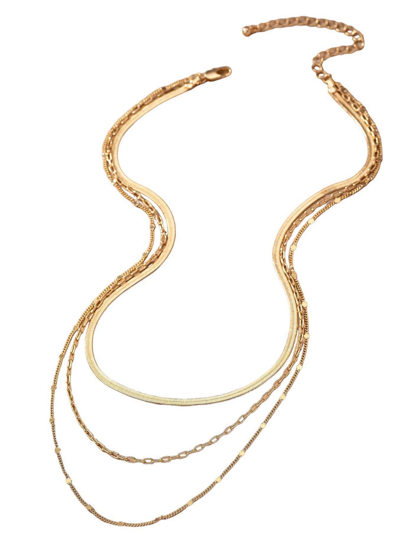 3 Layer Herringbone Necklace