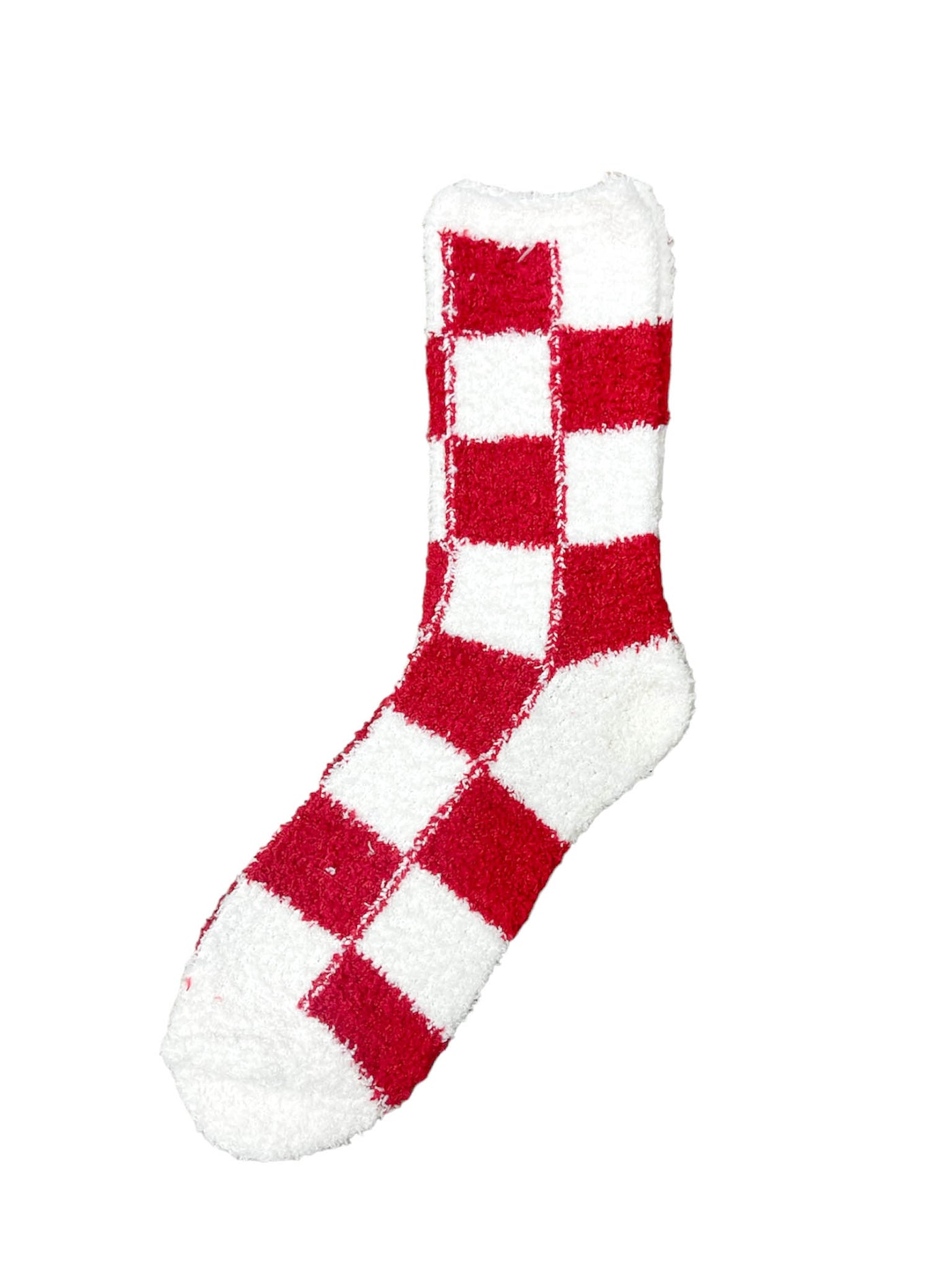 Josie's Plush Red Checkerboard Socks