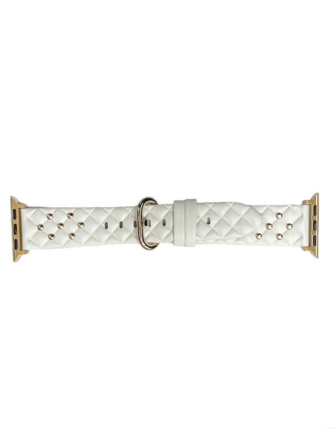 Quilted Stud White Smart Watch Band
