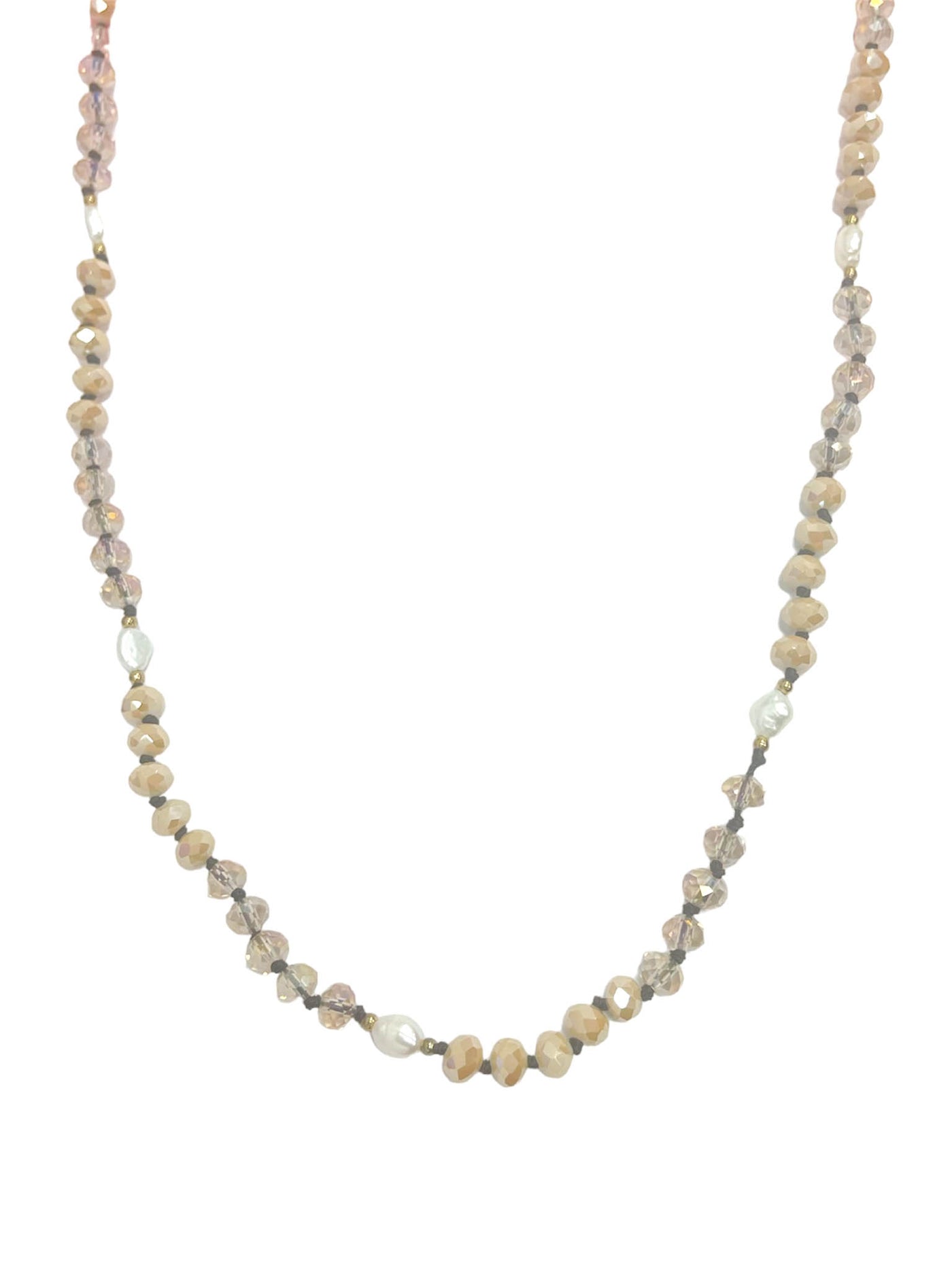 Crystal and Natural Pearl Necklace