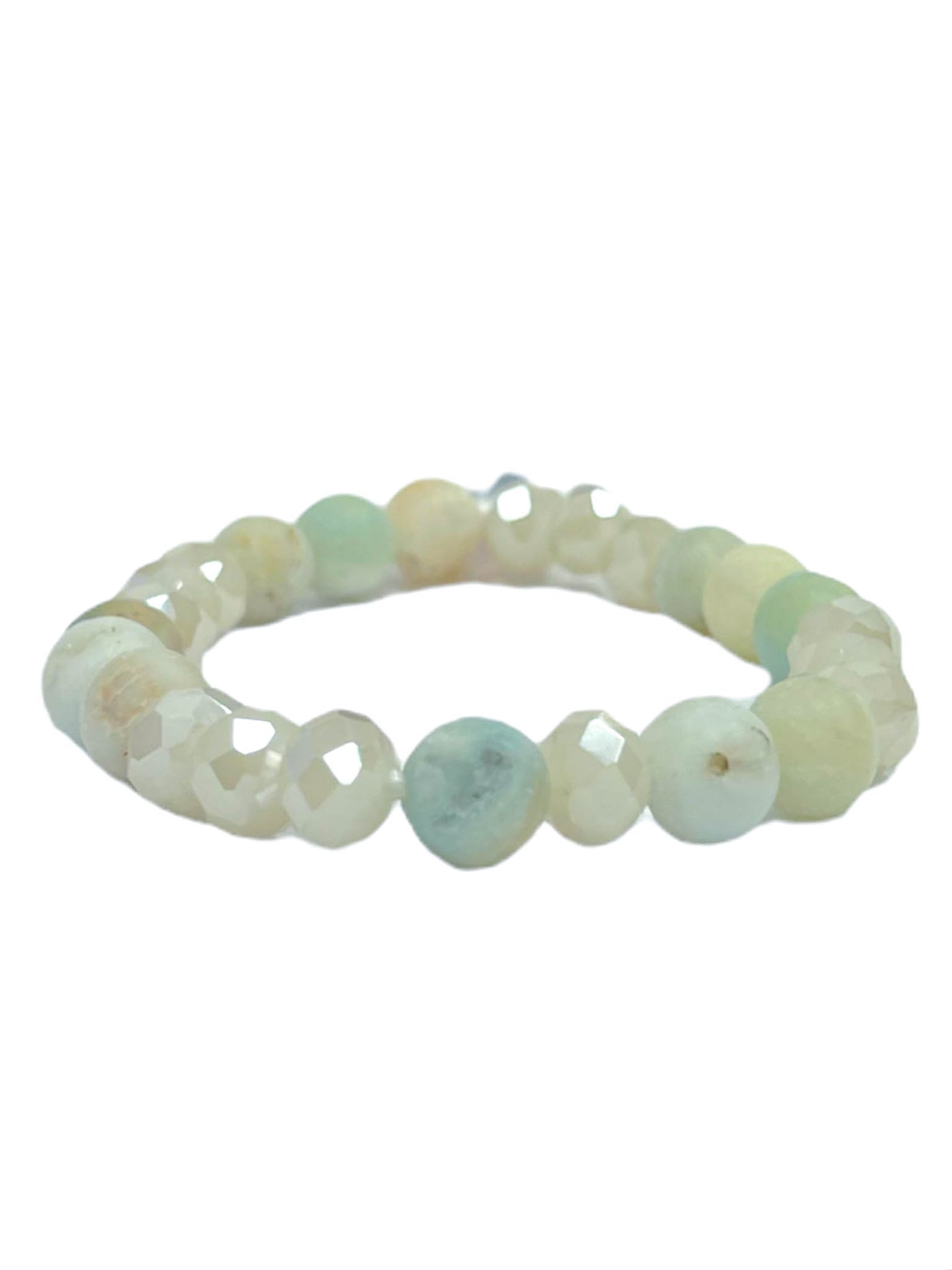 Natural Stone with Crystal 8mm Bracelet