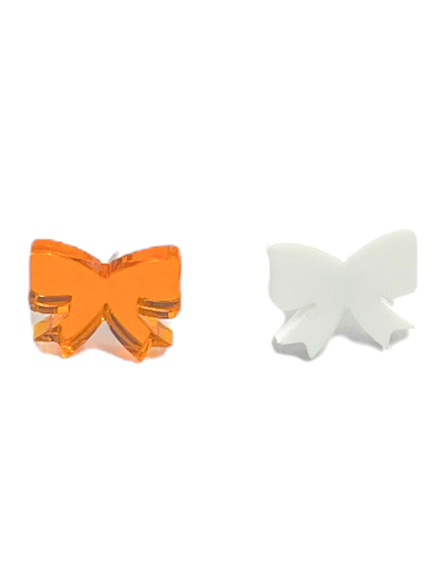 Mirror Bow Stud Earrings