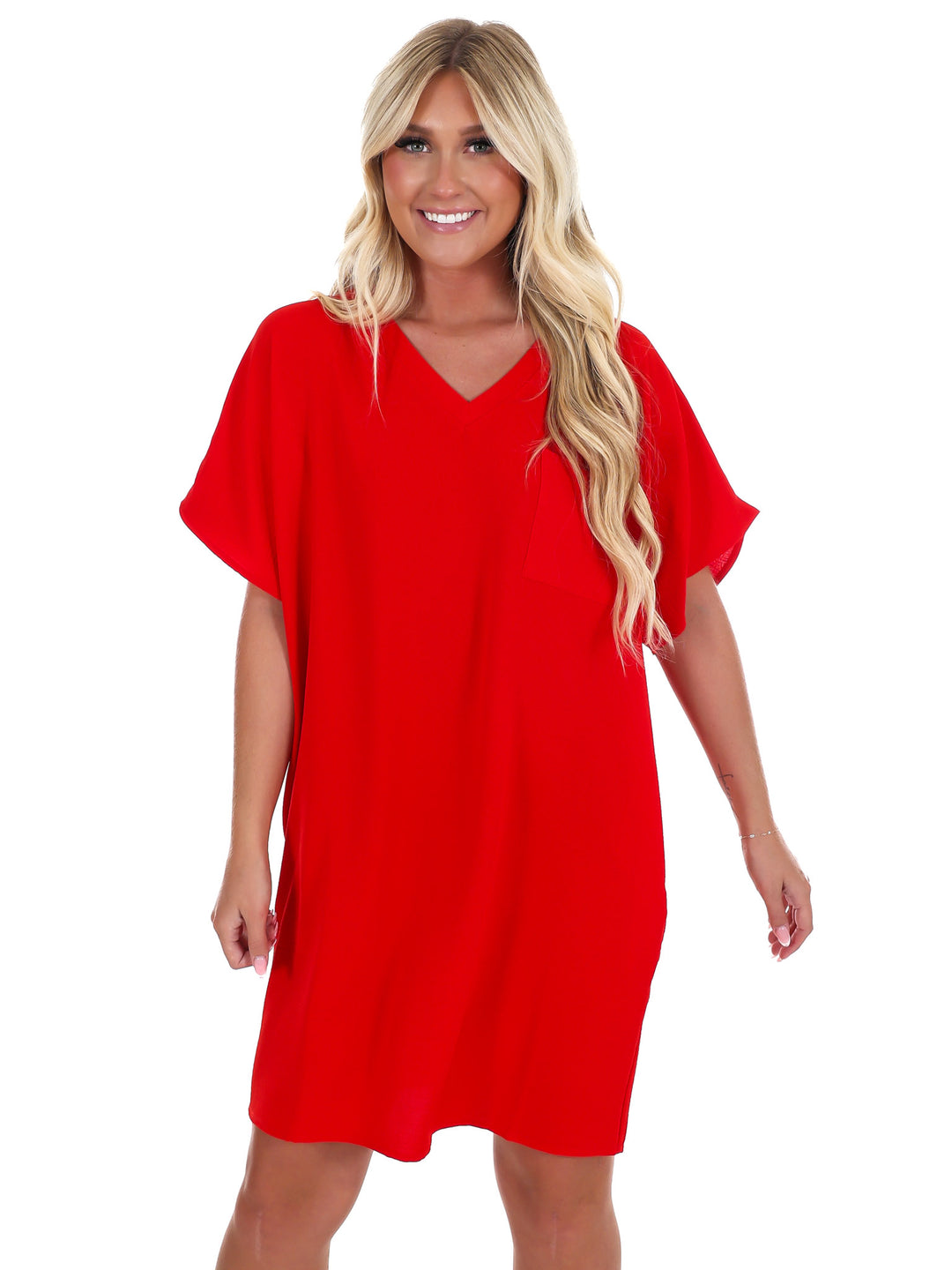 Truly Yours V-Neck Shirt Dress