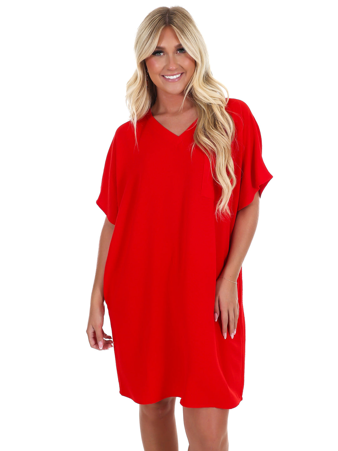 Truly Yours V-Neck Shirt Dress