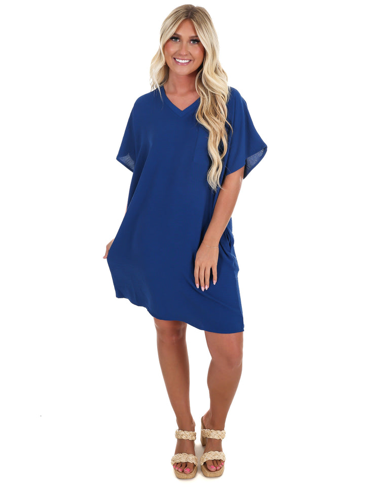 Truly Yours V-Neck Shirt Dress