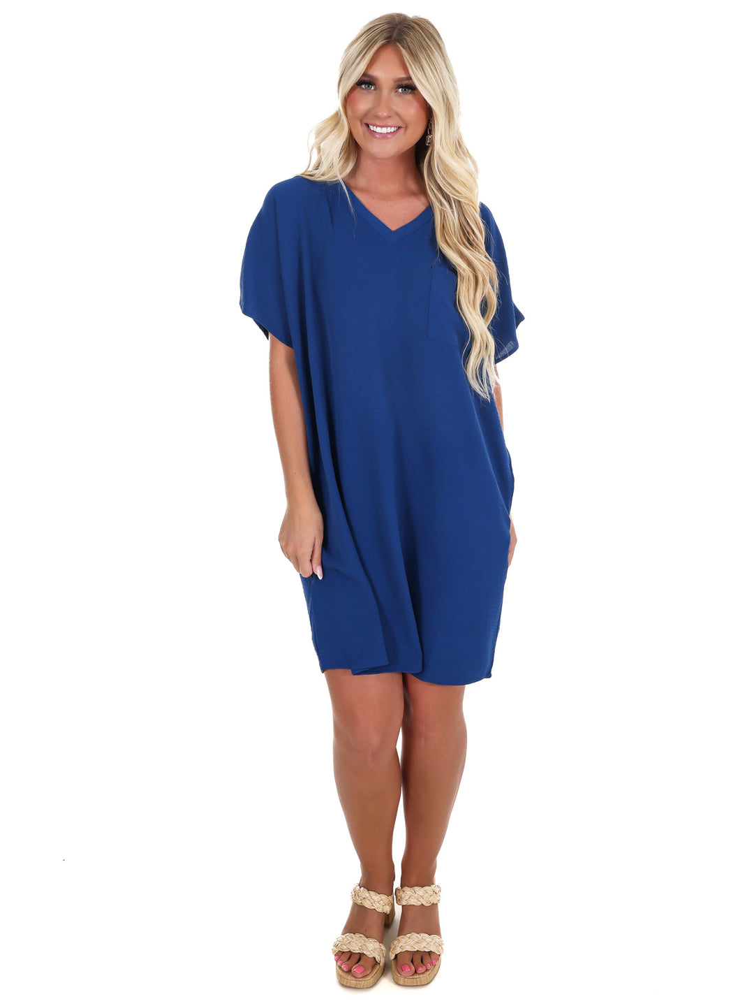 Truly Yours V-Neck Shirt Dress
