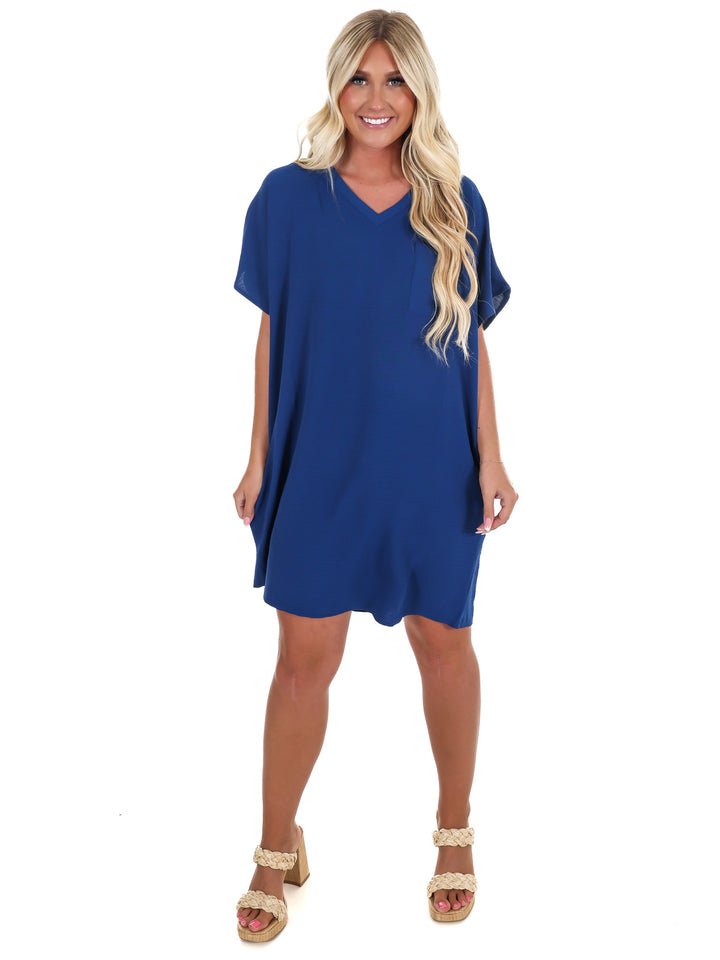 Truly Yours V-Neck Shirt Dress