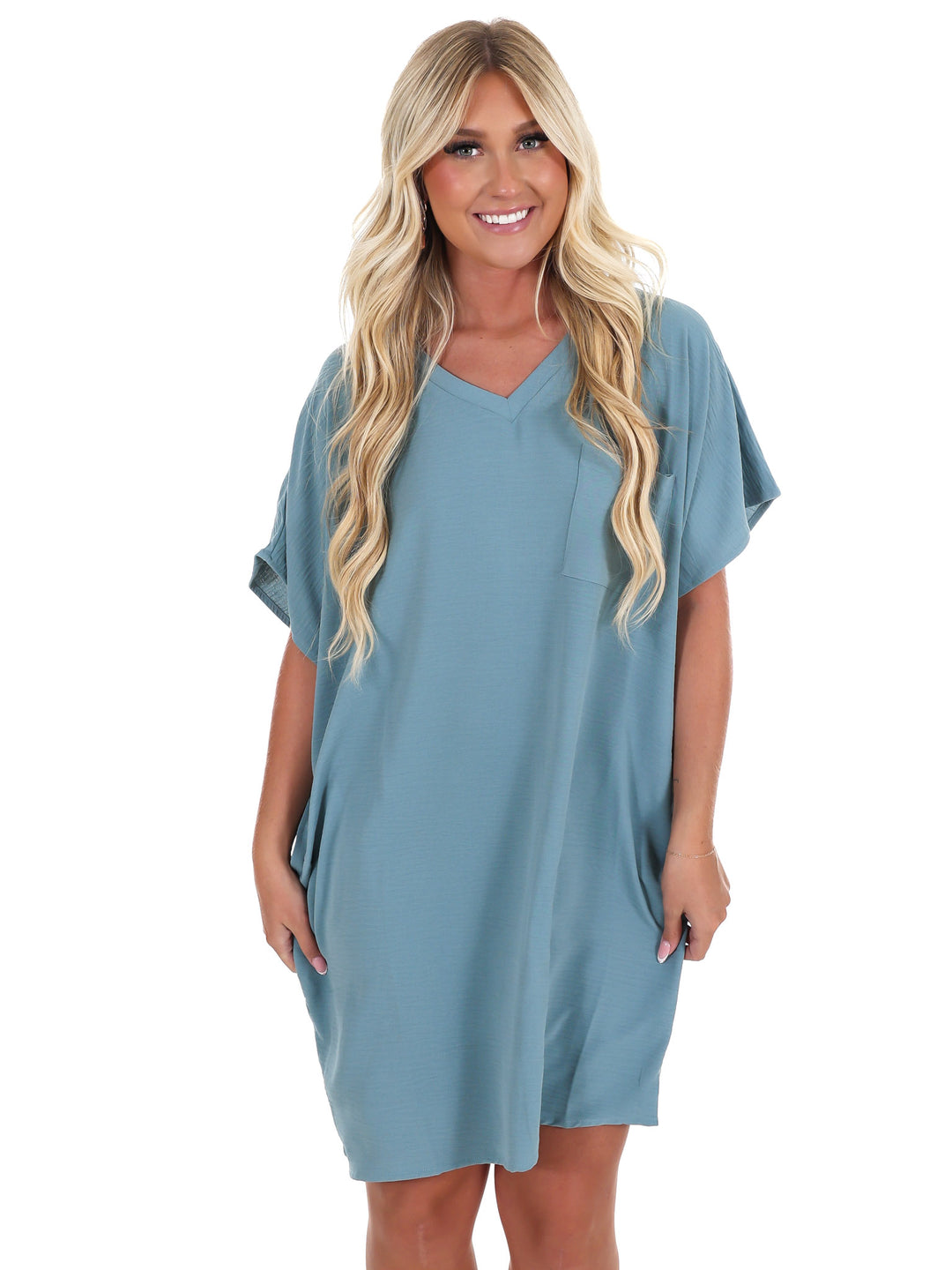 Truly Yours V-Neck Shirt Dress