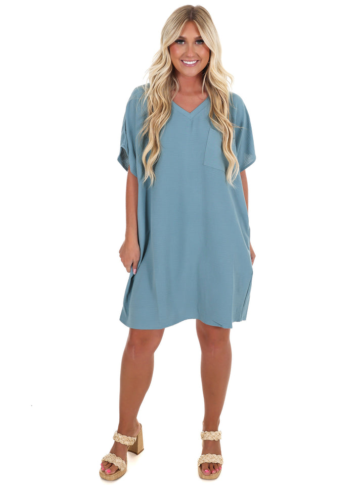 Truly Yours V-Neck Shirt Dress