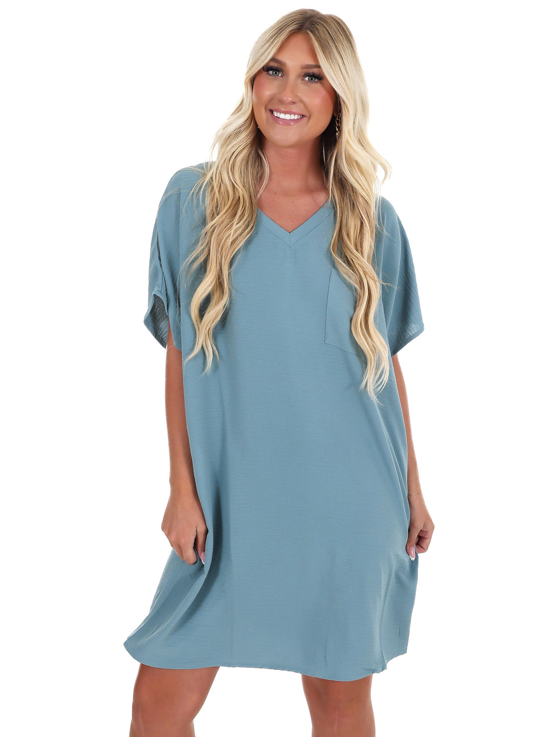 Truly Yours V-Neck Shirt Dress