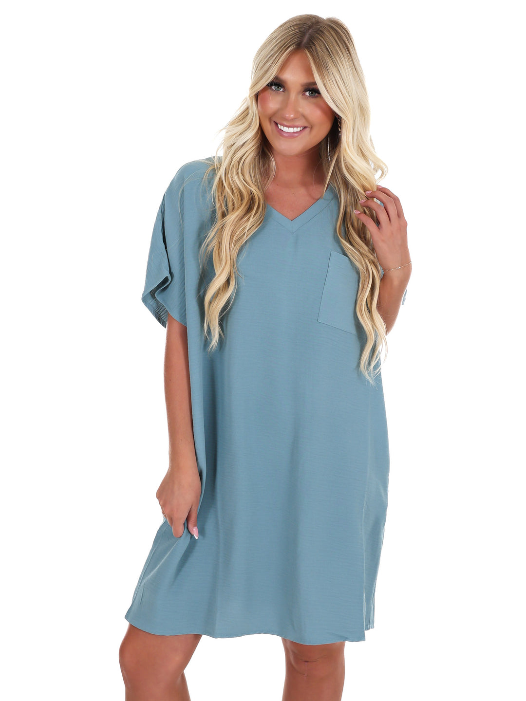 Truly Yours V-Neck Shirt Dress