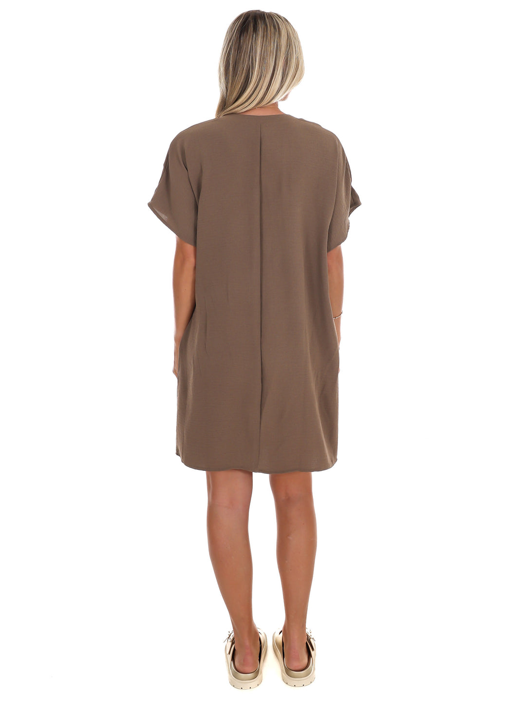 Truly Yours V-Neck Shirt Dress