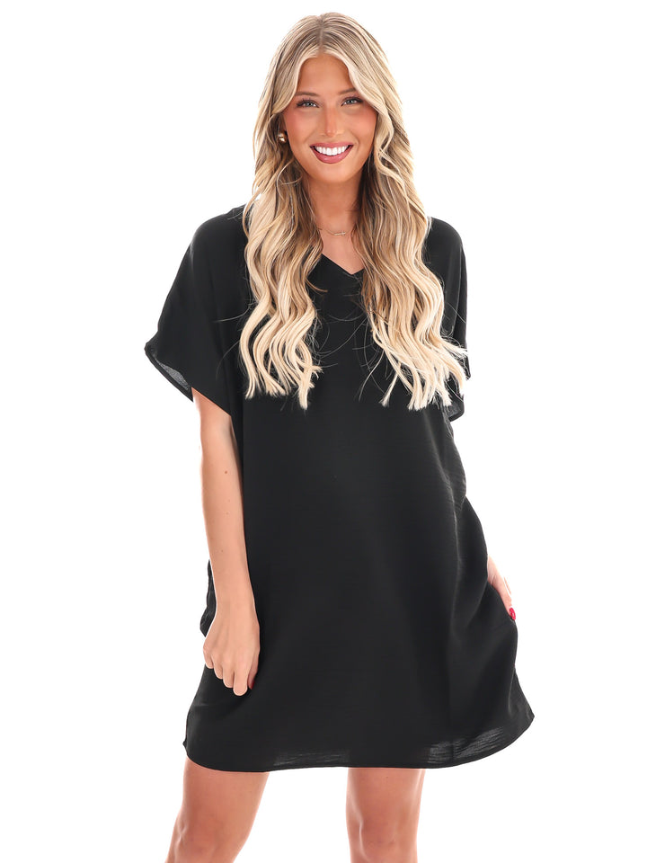 Truly Yours V-Neck Shirt Dress